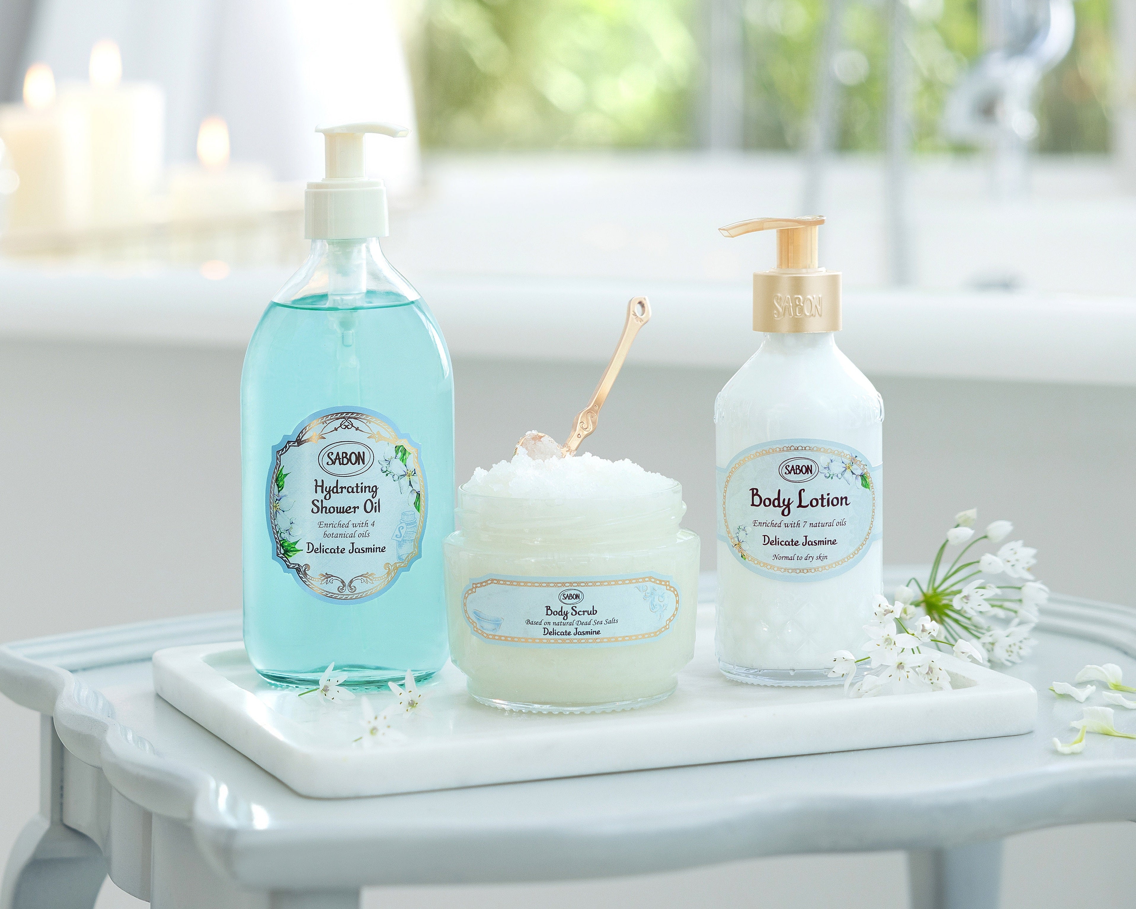 ボディローション(ボトル) デリケート・ジャスミン – SABON（サボン